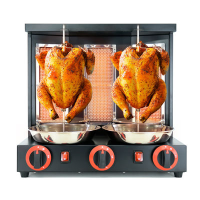 kaufen Brenner Propan-Gyro-Maschine Broiler Kebab Doner Shawarma automatische vertikale Rotisserie BBQ Grill Online-Herstellung