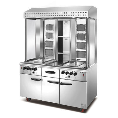 kaufen Elektrische & Gas vertikale / stehende Art kommerzielle Shawarma-Maschine verstellbar für Hühner BBQ Grill Online-Herstellung