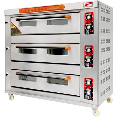 Restaurants Backen Edelstahl elektrischer Ofen für Pizza Brot Backen 3 Decks