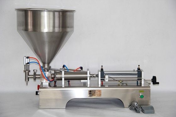 Halbautomatische pneumatische Verpackungsmaschine mit Honig gefüllt Erdnussbutter Ketchup Sojasoße Marmelade Flasche
