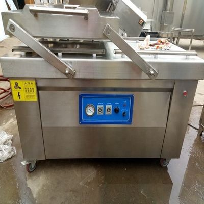 Doppelkammer Vakuumverpackungsmaschine für Meeresfrüchte / Salzfleisch / Trockenfisch / Schweinefleisch / Rindfleisch / Reis