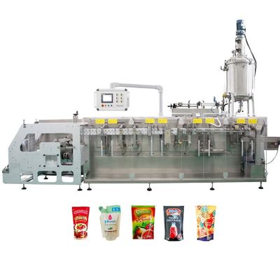 Stand-up-Pocket vollautomatische horizontale Verpackungsmaschine Füllung Fruchtsaft-Produktionslinie