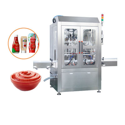Vollautomatische Kolbenpumpe Ketchup Tomatenmark Flaschenfüllmaschine Produktionslinie Tomatensauce Verpackungsmaschine