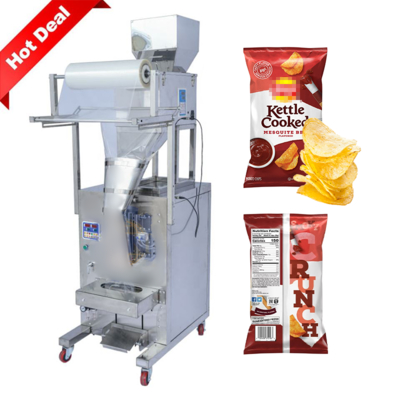 Automatische Snack Tasche Kartoffelchips Verpackungsmaschine Pommes Frites Wiegen und Verpacken Maschine